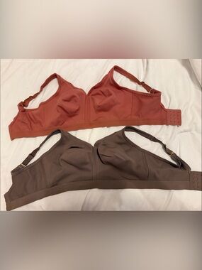 Soma Wireless Comfort Bra Duo in Terracotta and Espresso